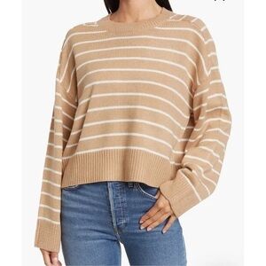 NWT! Saddle Stripe Long Sleeve Sweater